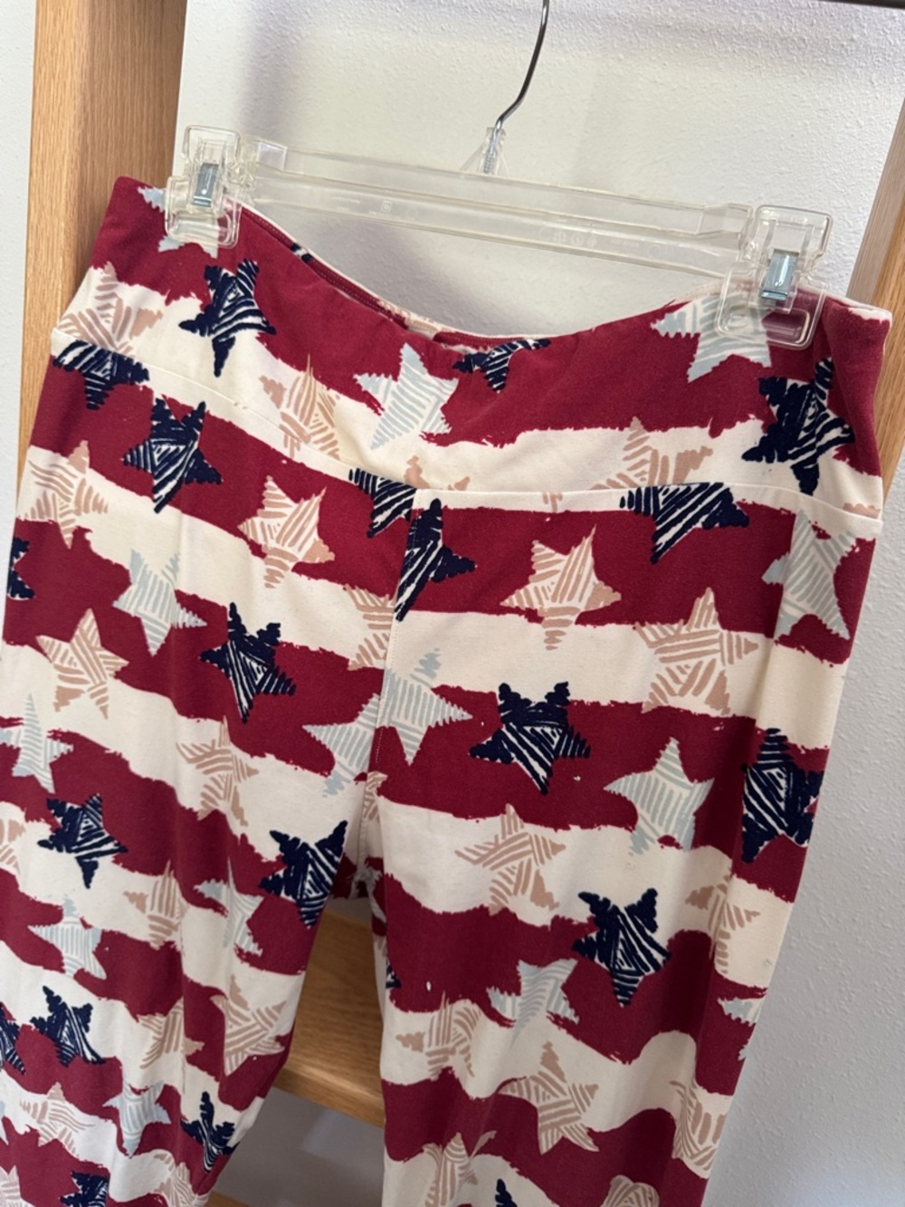EUC LuLaRoe TC Tall & Curvy Womens Stars & Stripes Patriotic Leggings Buttery - Picture 7 of 9